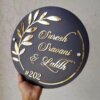 DON'T JUDGE ME Home Entrance Name Plate, Name Plate for Home Entrance | Round Shape | Colour :-Gold And Black | Material:- MDF (Size:- 12 x 12 INCHES)