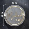 Customized Frosted & Shining Look Acrylic Name Plate Embossed Letter Laser Cut for Entrance Decoration (12inX12in)_ch02