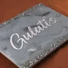 Gulati's - Grey and Metallic Black Resin Nameplate