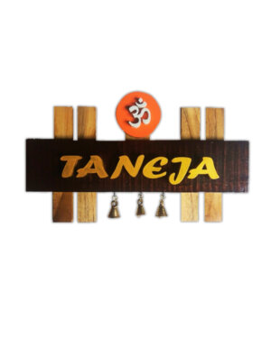 Nameplatewali Teakwood Taneja Nameplate