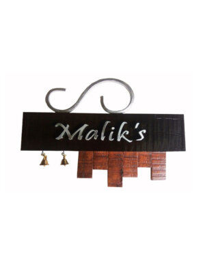 Nameplatewali - Teakwood Malik's Customized Nameplate