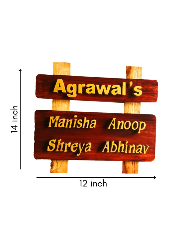 Nameplatewali Teakwood Agrawal's Customized Nameplates