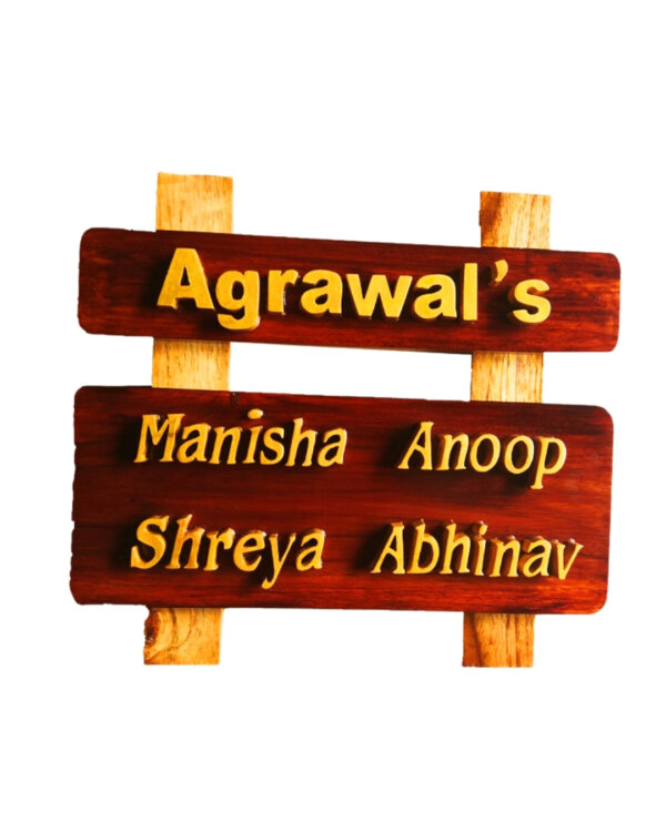 Nameplatewali Teakwood Agrawal's Customized Nameplates