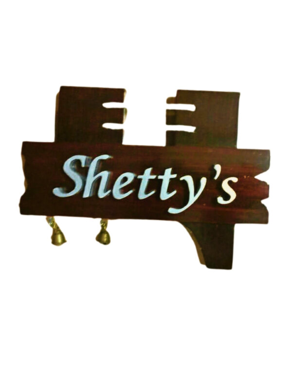 Nameplatewali Teakwood Shetty's Customized Nameplates