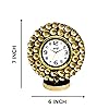 amiicraft Decorative Table Clock, Round Gold Frame with Antique Design, Wooden Base for Home Decor and Corporate Gifting use