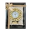 amiicraft Decorative Table Clock, Round Gold Frame with Antique Design, Wooden Base for Home Decor and Corporate Gifting use