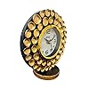 amiicraft Decorative Table Clock, Round Gold Frame with Antique Design, Wooden Base for Home Decor and Corporate Gifting use