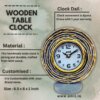 amiicraft Antique Wooden Table Clock for Bed Room and Office Table use